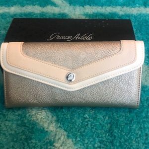 Grace Adele Gold Wallet with Neutral Trim